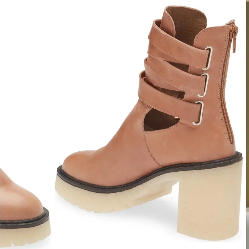 Free People Jesse Cutout Platform Boot Size 8
